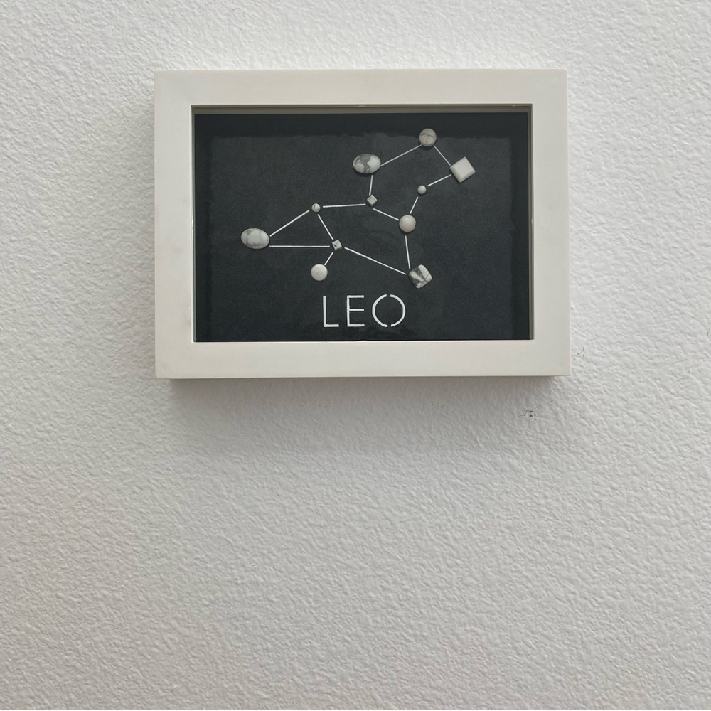 Handmade Horoscope Art LEO Star Constellation Beads Shadow Box 6x8 inches - Picture 8 of 9